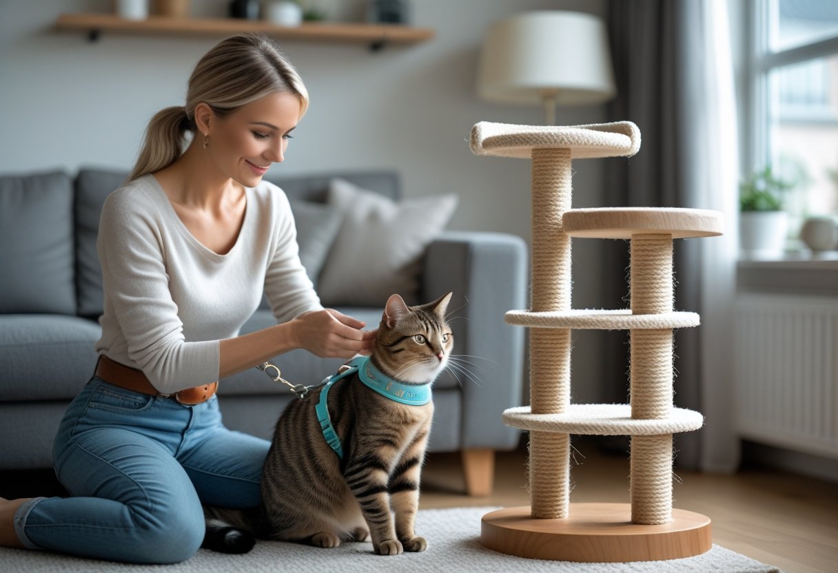 Sådan vælger du det perfekte kradsetræ og kattesele til din kat